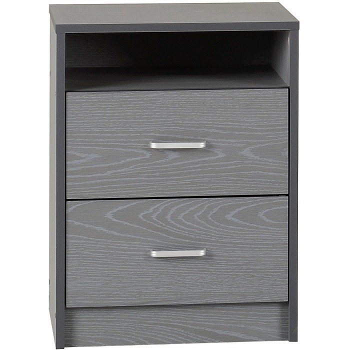 Felix 2 Drawer Bedside - Grey