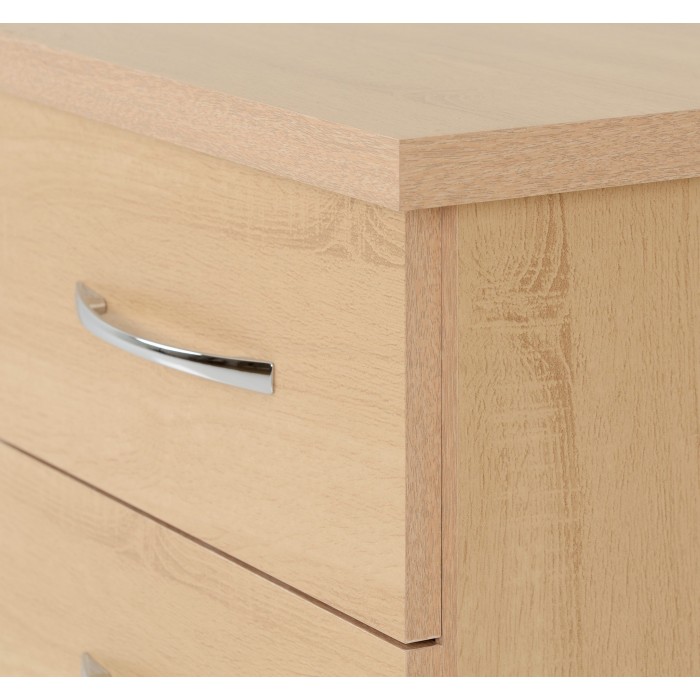 Nevada 3 Drawer Bedside Locker - Sonoma Oak