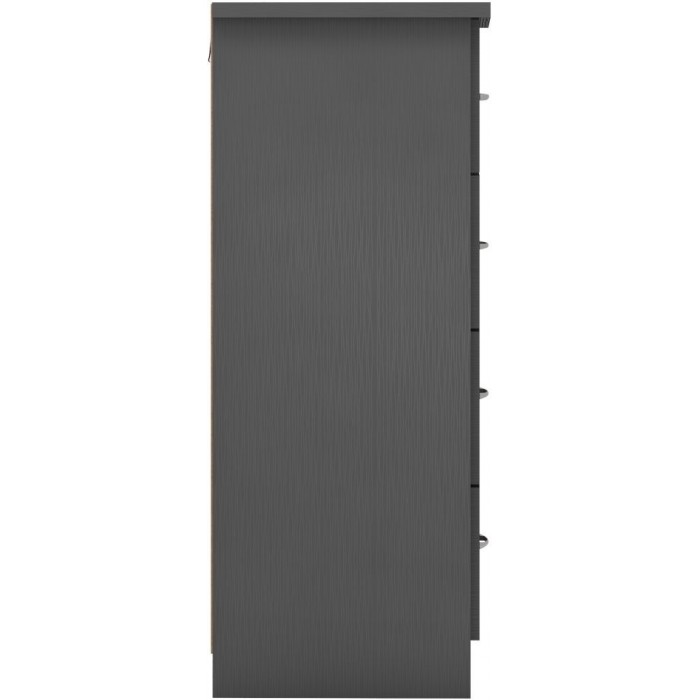 Nevada 3 Door 2 Drawer Wardrobe Bedroom Set - 3D Effect Grey