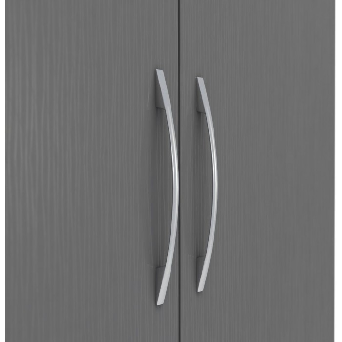 Nevada 2 Door 1 Drawer Wardrobe Bedroom Set - 3D Effect Grey
