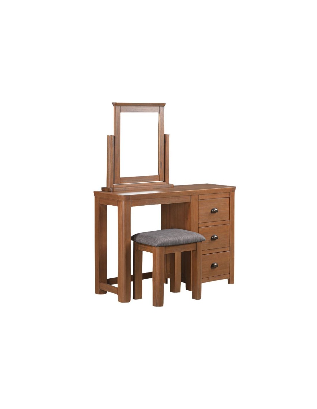 Montello Dressing Table & Stool Set Dark Pine