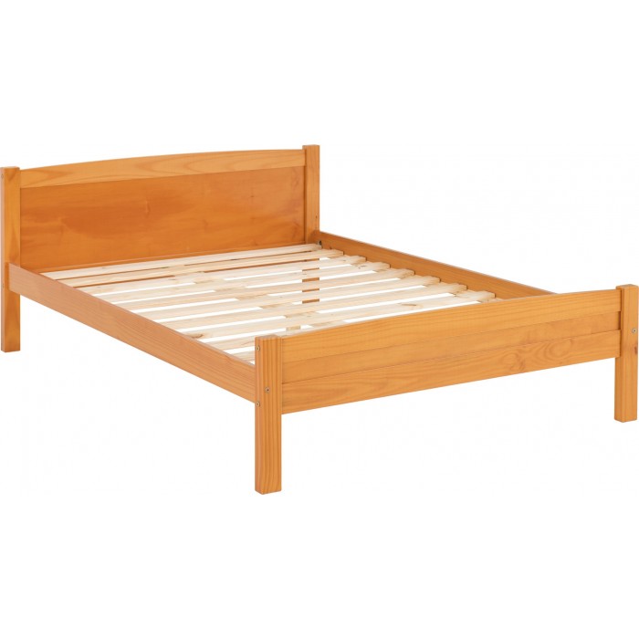 Amber 4FT6 Bedframe - Antique Pine