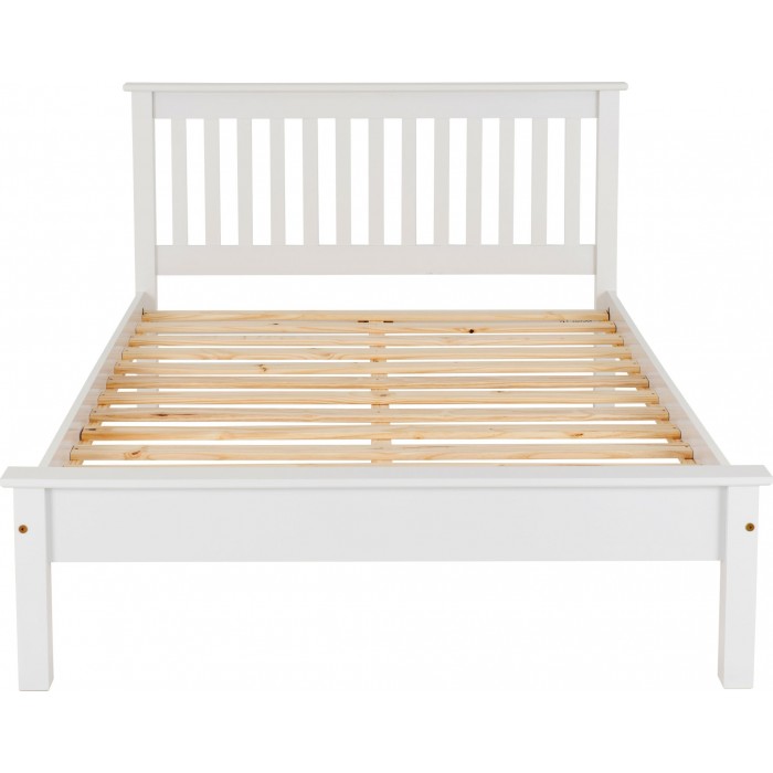 Monaco 4ft6 Low End Bedframe - White