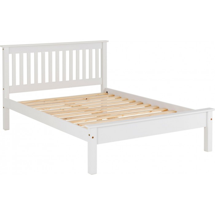 Monaco 4ft6 Low End Bedframe - White