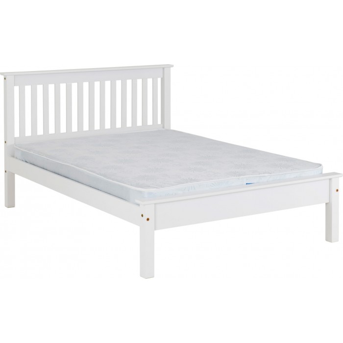 Monaco 4ft6 Low End Bedframe - White