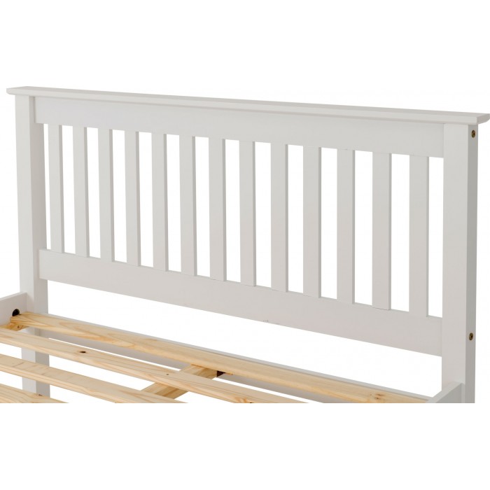 Monaco 4ft6 Low End Bedframe - White