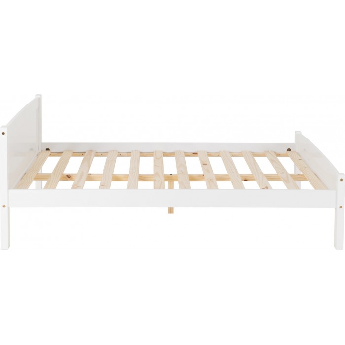 Amber 4FT6 Bedframe - White