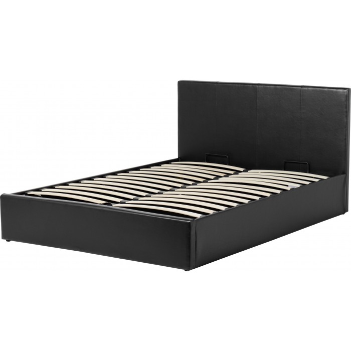 Waverley 4FT6 Storage Bedframe - Black PU