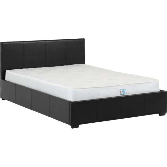 Waverley 4FT6 Storage Bedframe - Black PU