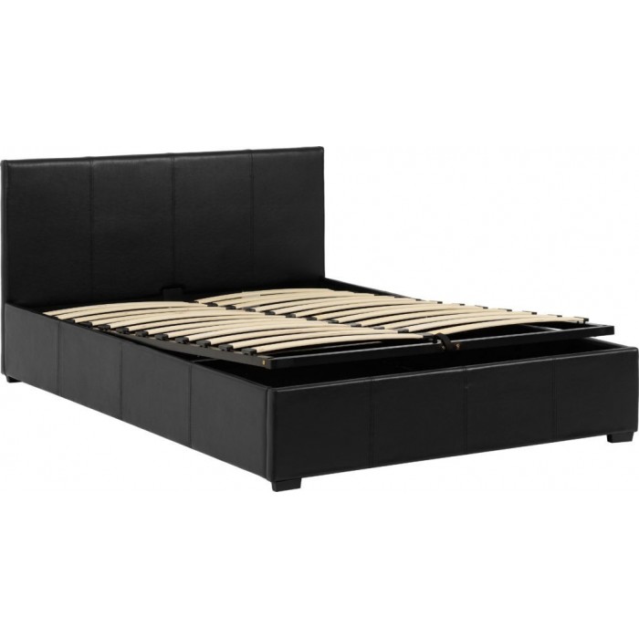 Waverley 4FT6 Storage Bedframe - Black PU