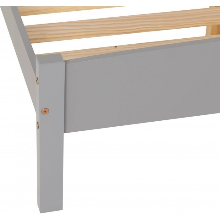 Amber 4FT6 Bedframe - Grey Slate