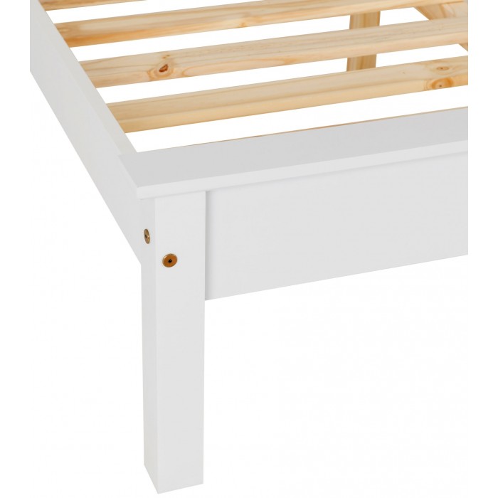 Monaco 5ft Low End Bedframe - White