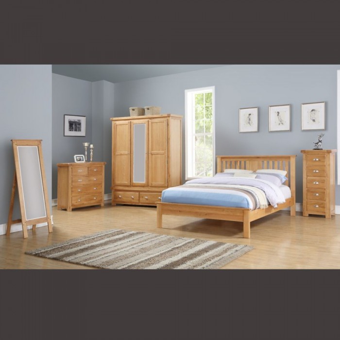 Newbridge 5ft Low End Bedframe - Light Oak
