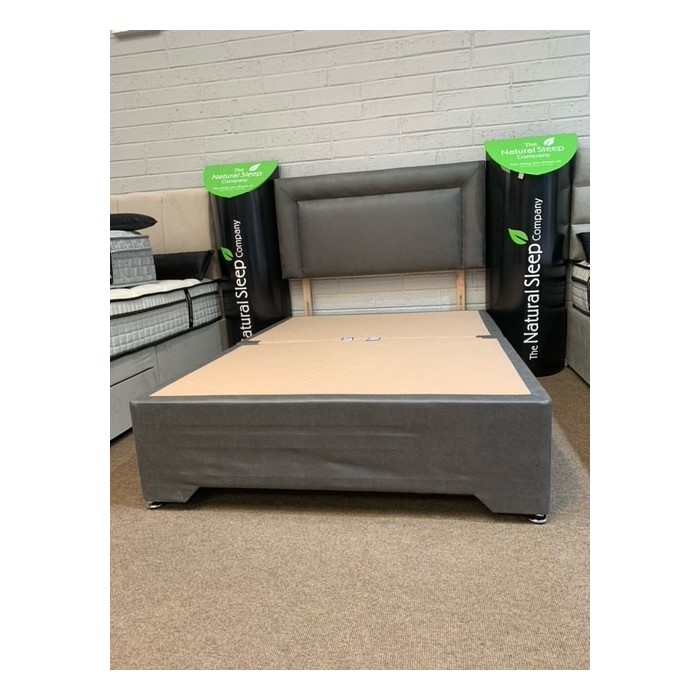 Natural Sleep 3ft Divan Base - Erne Grey/Chrome Legs