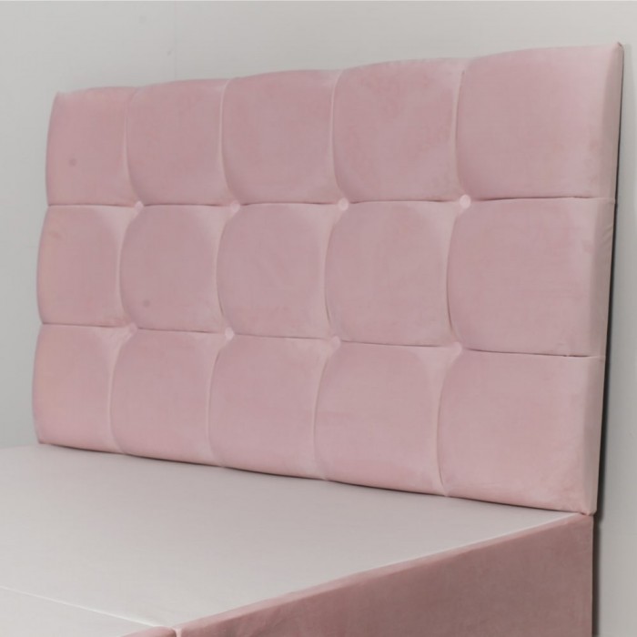 Dream World 4FT6 Designer Divan Base - Plush Velvet Pink