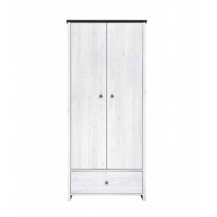 Hampshire 2 Door 1 Drawer Wardrobe - Sibu Larch Light/Larico Pine