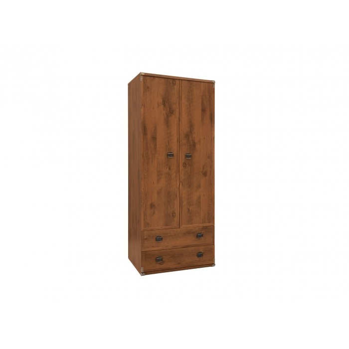 Cornwall 2 Door 2 Drawer Wardrobe - Sutter Oak