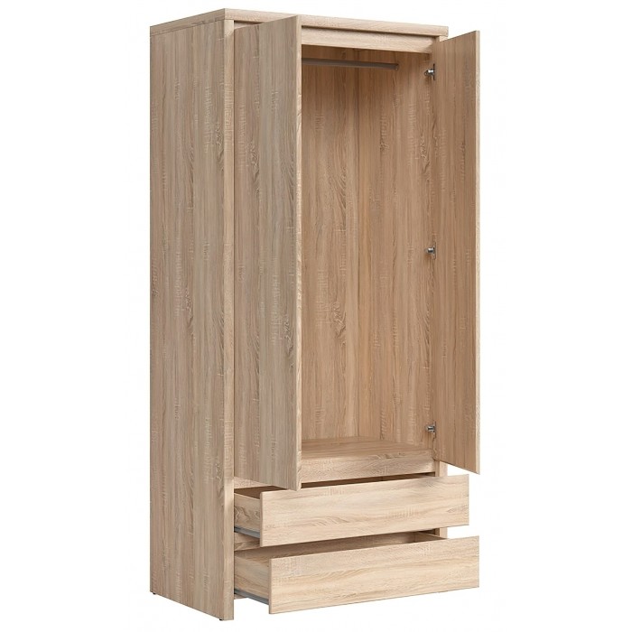 Lincoln 2 Door 2 Drawer Wardrobe - Sonoma Oak