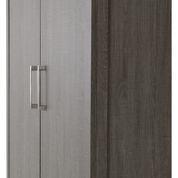 Lisbon 2 Door Wardrobe - Black Wood Grain