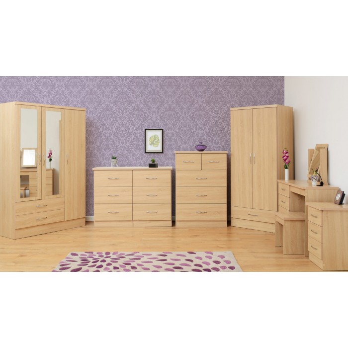 Nevada 2 Door 1 Drawer Wardrobe - Sonoma Oak