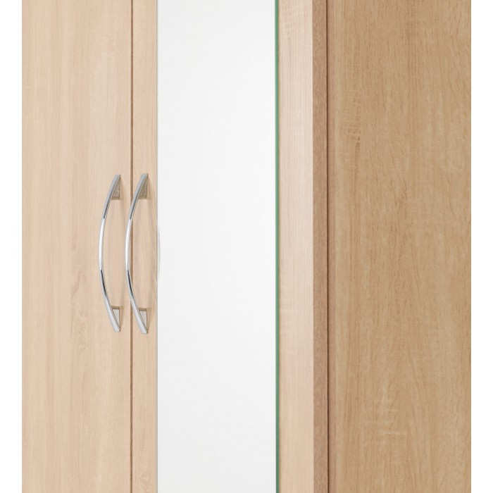 Nevada 2 Door Mirrored Wardrobe - Sonoma Oak