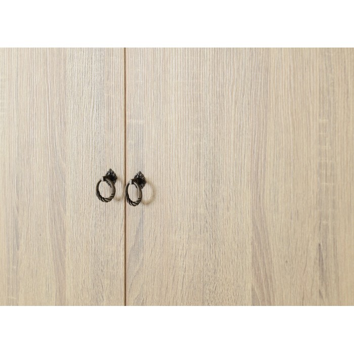 Nordic 2 Door 2 Drawer Wardrobe - White/Distressed Effect