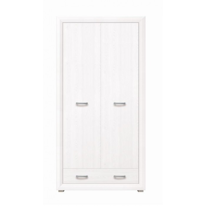 Oxford 2 Door 1 Drawer Wardrobe - Stone Oak