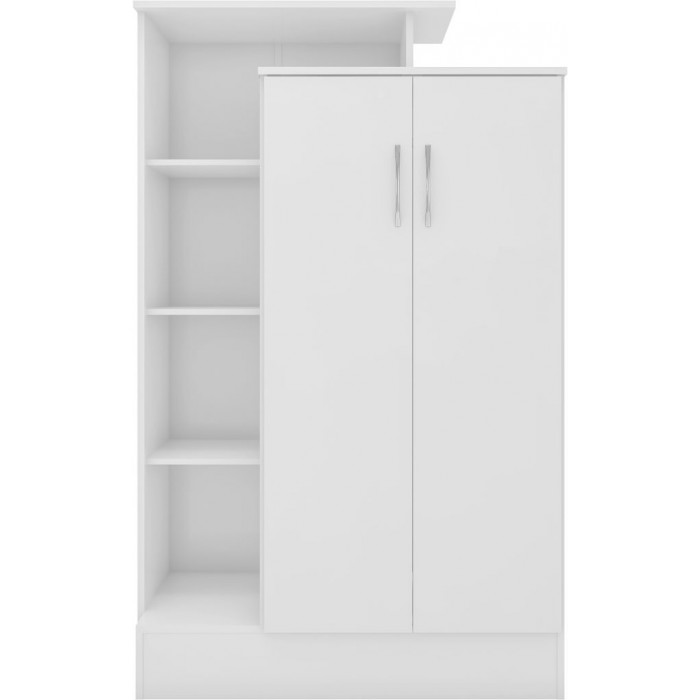 Nevada Petite Open Shelf Wardrobe - White Gloss