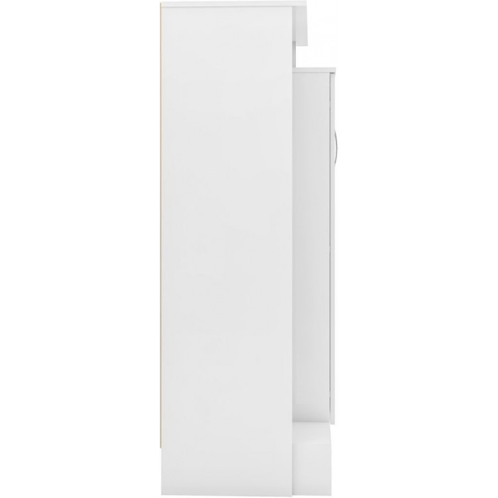 Nevada Petite Open Shelf Wardrobe - White Gloss