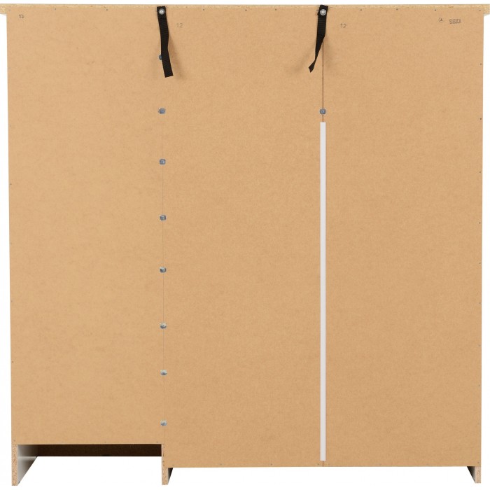 Nevada 5 Drawer Low Wardrobe - White Gloss