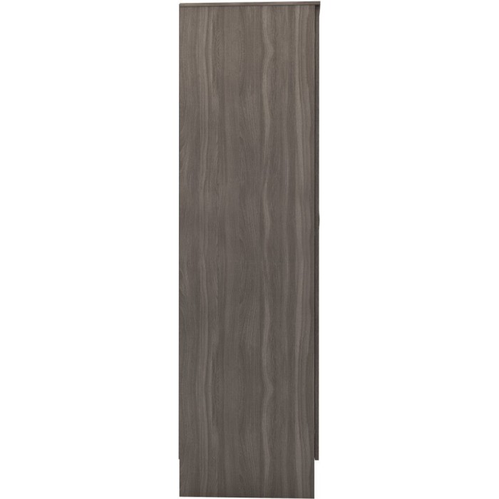 Nevada Vanity 1 Door Wardrobe - Black Wood Grain