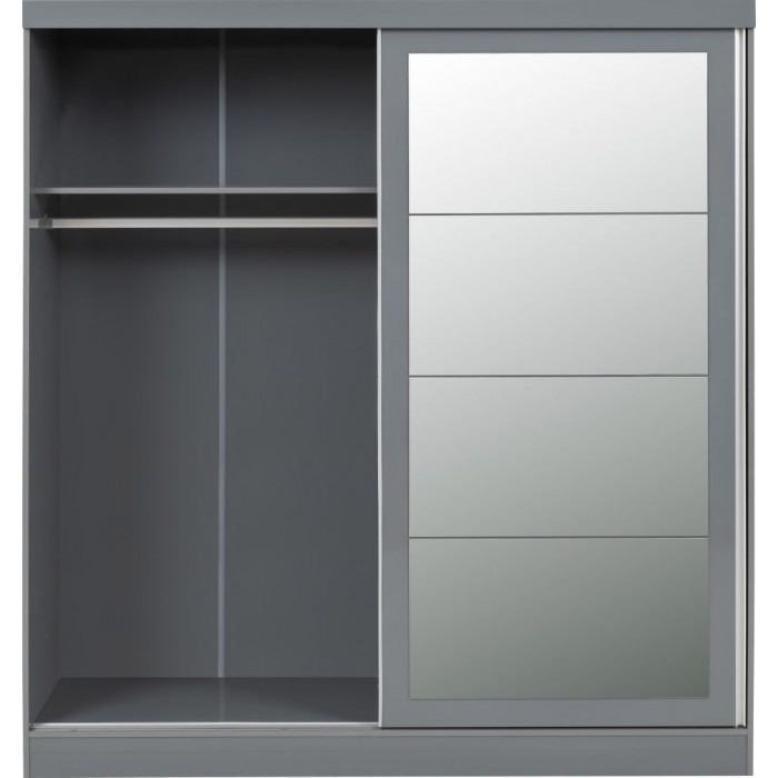 Nevada 2 Door Slider Wardrobe - Grey Gloss