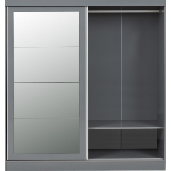Nevada 2 Door Slider Wardrobe - Grey Gloss