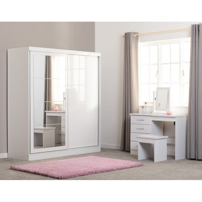 Nevada 2 Door Sliding Wardrobe - White Gloss