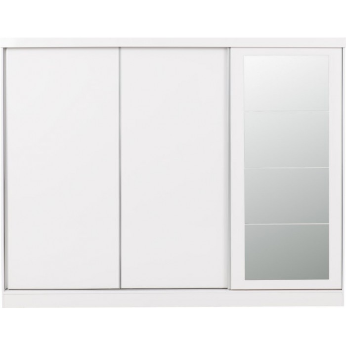 Nevada 3 Door Sliding Wardrobe - White Gloss