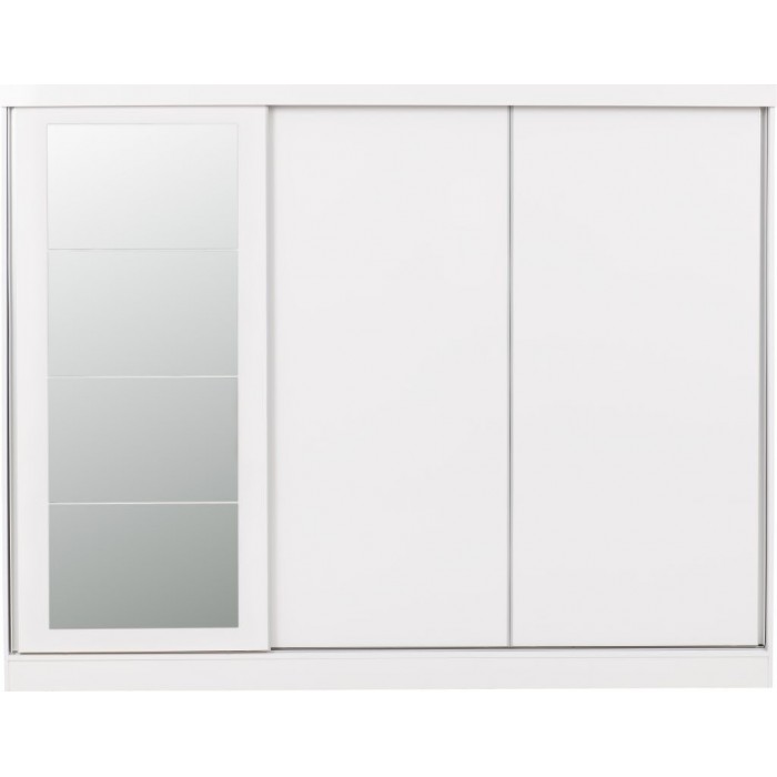 Nevada 3 Door Sliding Wardrobe - White Gloss