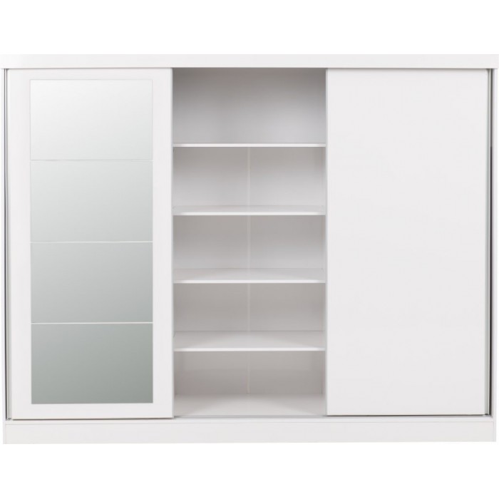 Nevada 3 Door Sliding Wardrobe - White Gloss