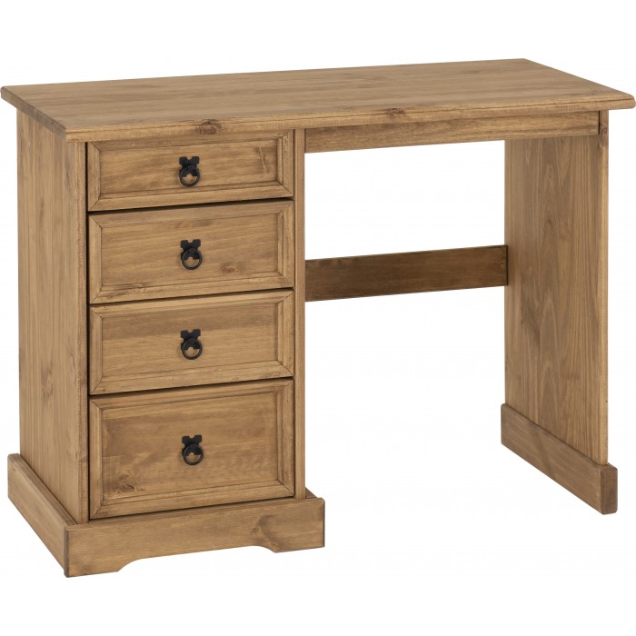 Corona 4 Drawer Dressing Table - Distressed Waxed Pine